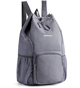 sportsnew Swim Bag Mesh Beach Drawstring Backpack with Wet Pocket, Drawstring Bag for Swimming, G...