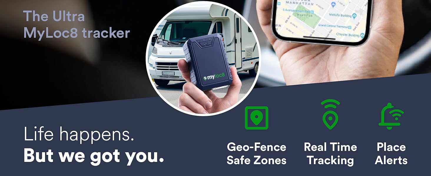 real time tracking with alerts for gps locater from myloc8 universal