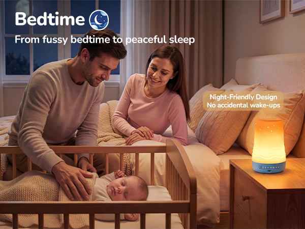 this baby sound machine is designed to support healthy sleep rhythms throughout the day