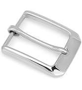 TYWestyles Heavy Duty Stainless Steel Belt Buckle - 1.5 Inch Polished Silver for Dress Casual &amp; Work