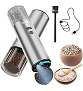 [Upgraded Larger Capacity]Electric Salt and Pepper Grinder Set, USB Rechargeable Automatic Salt a...