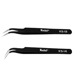 2 of curved tweezers
