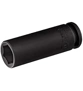 Jetech 3/8 Inch Drive 9/16 Inch Deep Impact Socket, Heat-Treated Chrome Molybdenum Alloy Steel, 6...