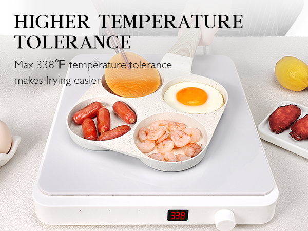 Egg Pan Omelette Pans 4 Cup Nonstick Granite Omelette Non Stick Skillet Pancake Induction Cookware