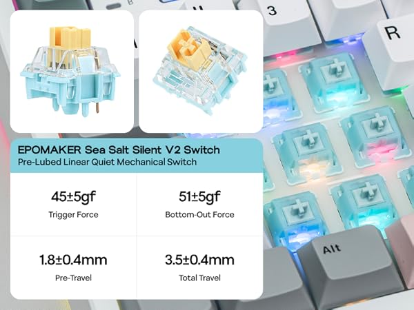 EPOMAKER TH87 Wireless Mechanical Keyboard with 10000mAh Battery