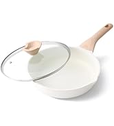 Kordisen Ceramic Non Stick Frying Pans Skillet with Lid, 9.5 Inch Ceramic Frying Pan Nonstick for...
