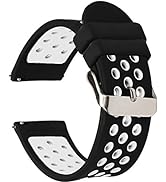 Universal 18mm 20mm 22mm 24mm Width Silicone Watch Band Replacement, Quick Release Rubber Watch B...