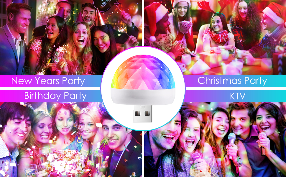 mini disco ball light