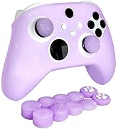 HLRAO Purple Glitter Anti-Slip Protective Silicone Cover Skin Grips for Xbox Series X/S Controlle...