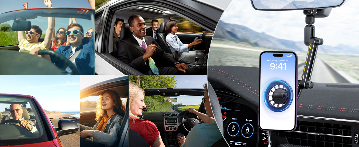 rear view mirror phone holder