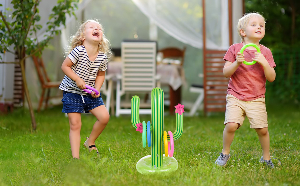 Inflatable Cactus Ring Toss Game Set