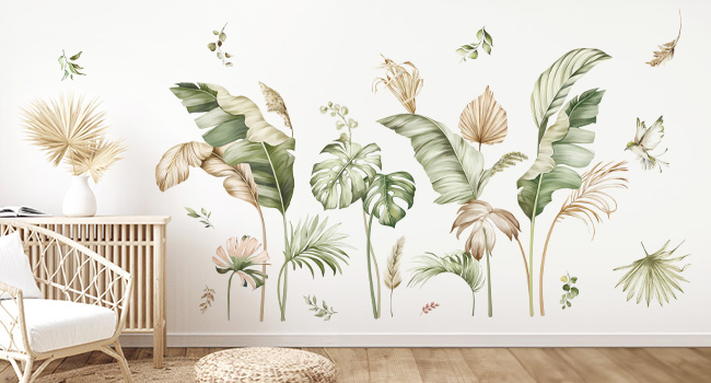boho leaves wall decal DM2011