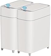 2-Pack - Bathroom Trash Can Automatic Touchless - 2 Gallon Slim Motion Sensor Garbage Can - Waste...