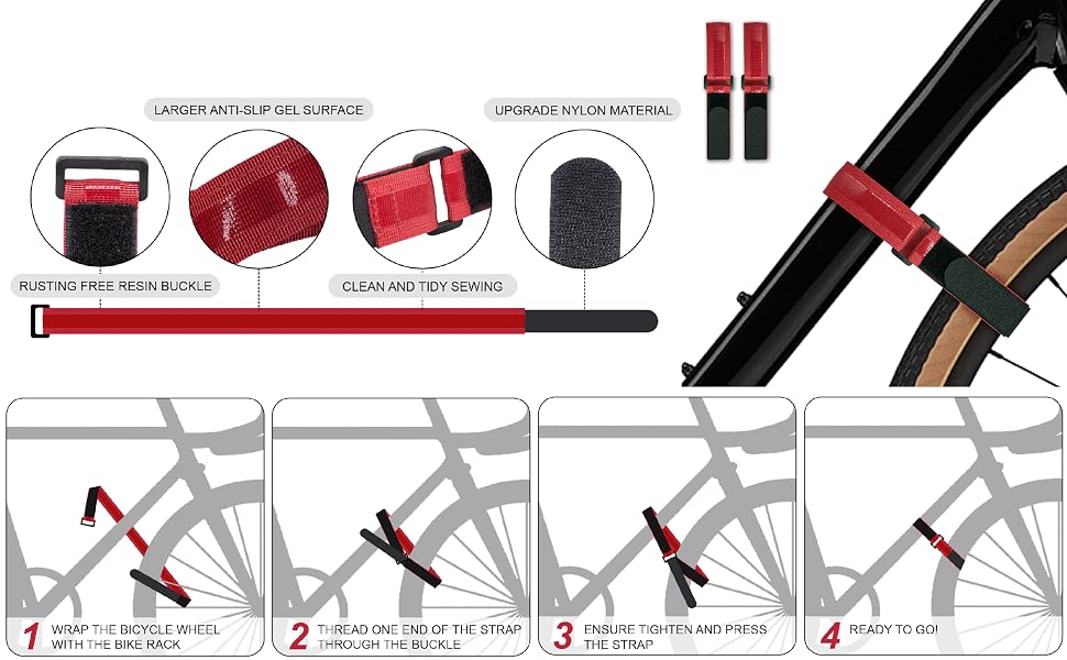 bike rack wheel strap