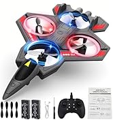 RGIMF RC Planes with Light, Remote Control Airplanes, RC Airplane Fighter Jet, 360° Flip, Stunt R...