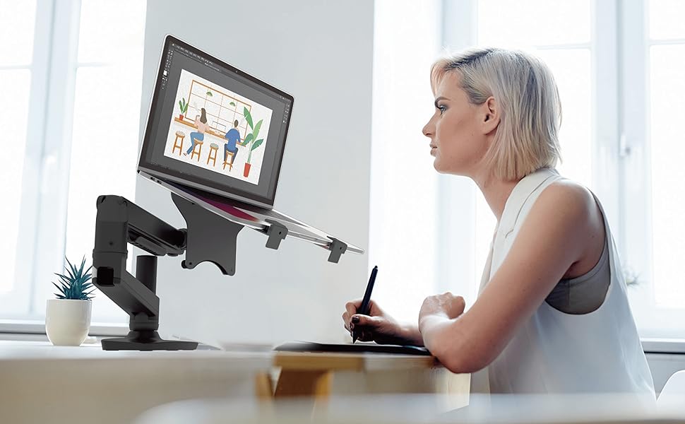 laptop tray for monitor arm