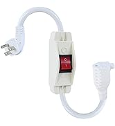 8INCH Short Outdoor Extension Cord with On/Off Switch - Waterproof 3 Prong Extension Cord with In...