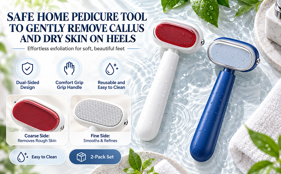 Double-Sided Foot Scraper for Callus Removal