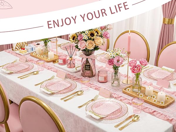 pink plates