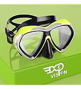 Adult Scuba Diving Mask, Anti-Fog Snorkel Goggles Tempered Glass Swim Mask Goggles with Nose Cove...