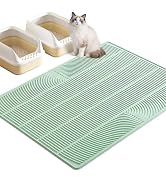 TRZZ XXL Extra Large Cat Litter Mat, Silicone Litter Box Mat for Floor, Waterproof &amp; Non-Slip, Ea...
