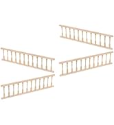 Veemoon 4 Pcs Doll House Handrail Wooden Mini Handrail Tiny Handrail Dollhouse Accessories Preten...