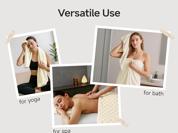 creme bath towel set
