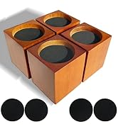 ECOGREDA Wood Bed Furniture Risers 4 Inch Heavy Duty Risers, Supports up to 6,000 Lbs, for Sofa C...