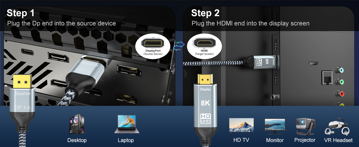 displayport cable to hdmi