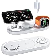 Upgraded 3 in 1 Wireless Charging Station for Apple Devices, Faster Mag-Safe Charger Stand, Magne...
