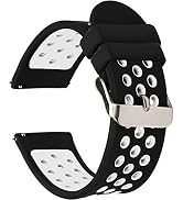 Universal 18mm 20mm 22mm 24mm Width Silicone Watch Band Replacement, Quick Release Rubber Watch B...