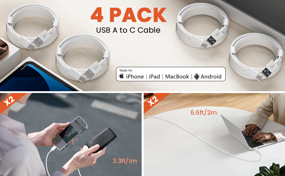 USB A to C Cable