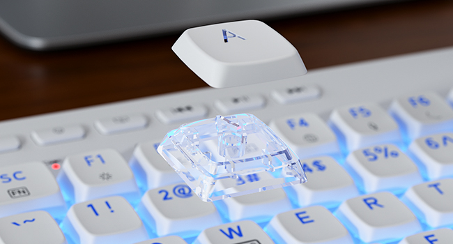 Durable, fade-resistant keycaps. legends stay sharp transparent for bright, long-lasting backlight