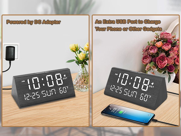 alarm clock with usb port