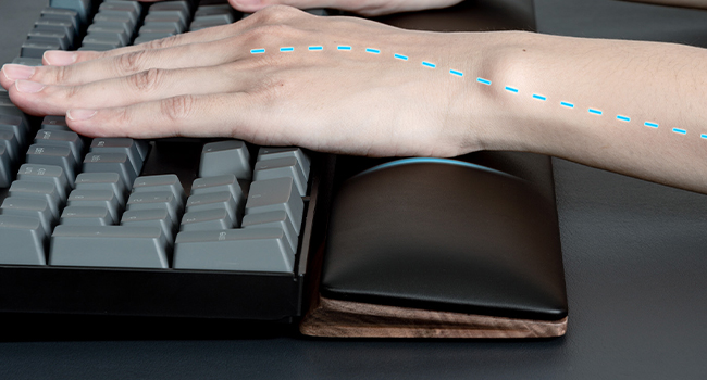 wooden wrist rest for keyboard