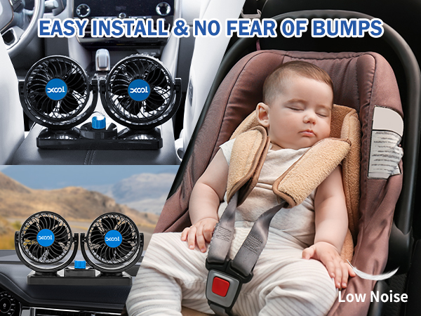 Dual Head Car Fan