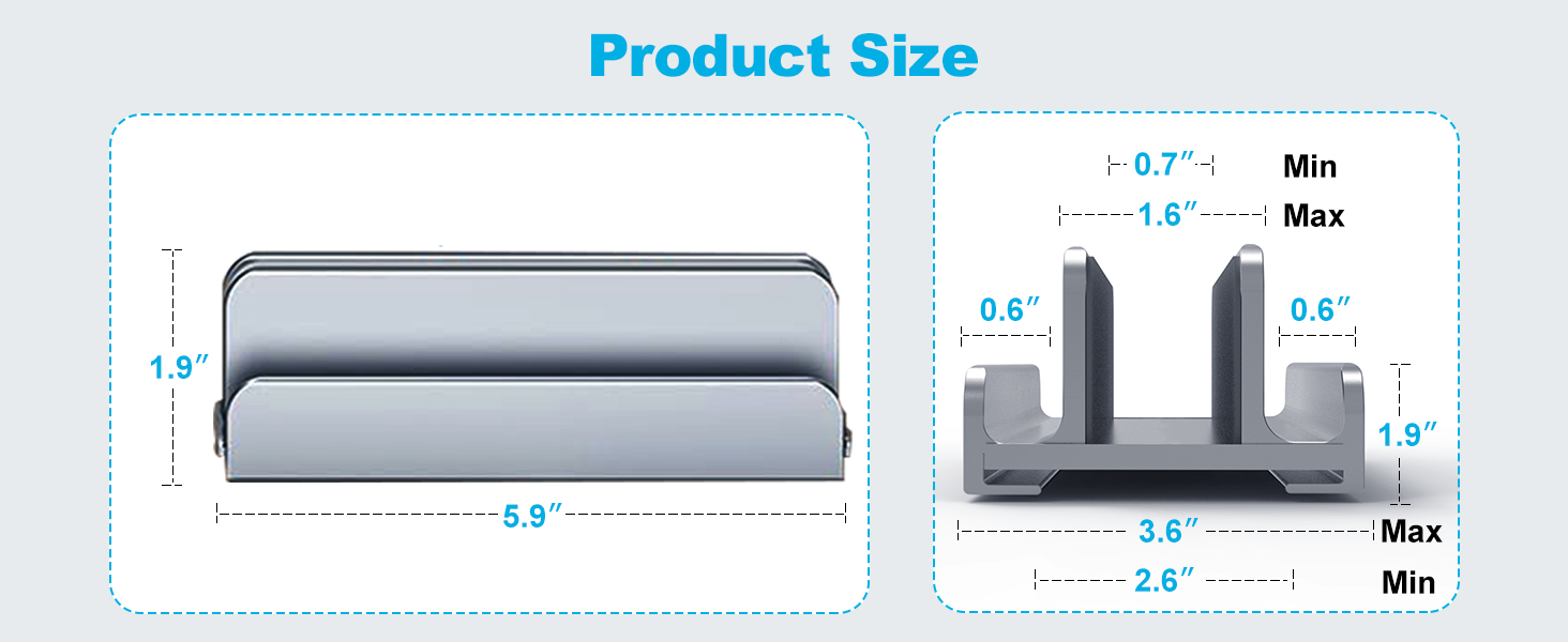macbook vertical stand 5.9‘’ 1.9‘’ 3.6&amp;#39;&amp;#39;