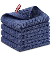 Nialnant 100% Cotton Kitchen Dish Cloths,4 Pack Absorbent Dish Towels for Kitchen,Quick Drying Te...