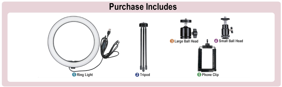 desk makeup ring light