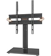 Universal Swivel TV Stand - Table Top TV Stand for 27-55 inch LCD LED TVs - Height Adjustable TV ...