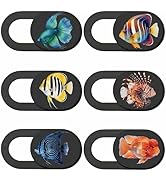PRESSINART 6Pcs 6 Styles Ocean Camera Cover Slide Cute Fish 0.04 Inch Privacy Guard Accessories, ...