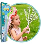 Bttyu 5 in 1 Bubble Wands 4-Pack,16.7 Inch Extra Large Bubble Toy for Kids,Reusable Bubble Wands ...