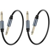 JSADZKJ 1/4 inch TRS Stereo Cable 6.35mm Male to 6.35mm Male TRS Stereo Audio Cable 0.98FT 1/4" I...