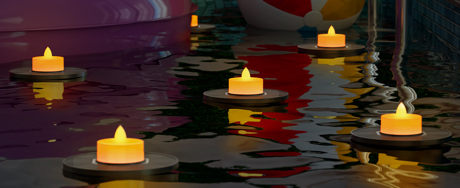 floating pool lights solar powered