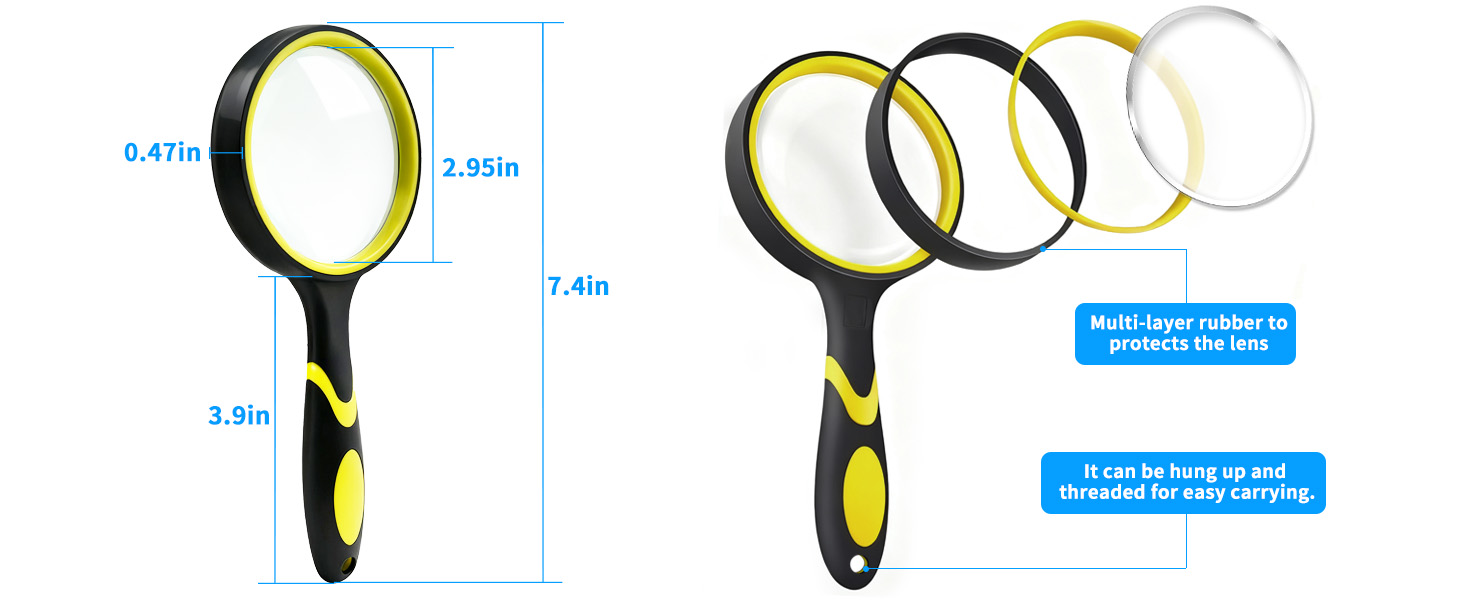 10X Magnifying Glass with Large