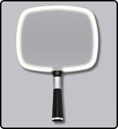 MIRRORVANA Lighted Travel Makeup Mirror - 2 in 1 Handheld &amp;amp;amp; Tabletop LED Mirror with 3 Light Mode