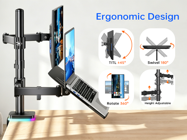 RGB Laptop &amp; Monitor Stand