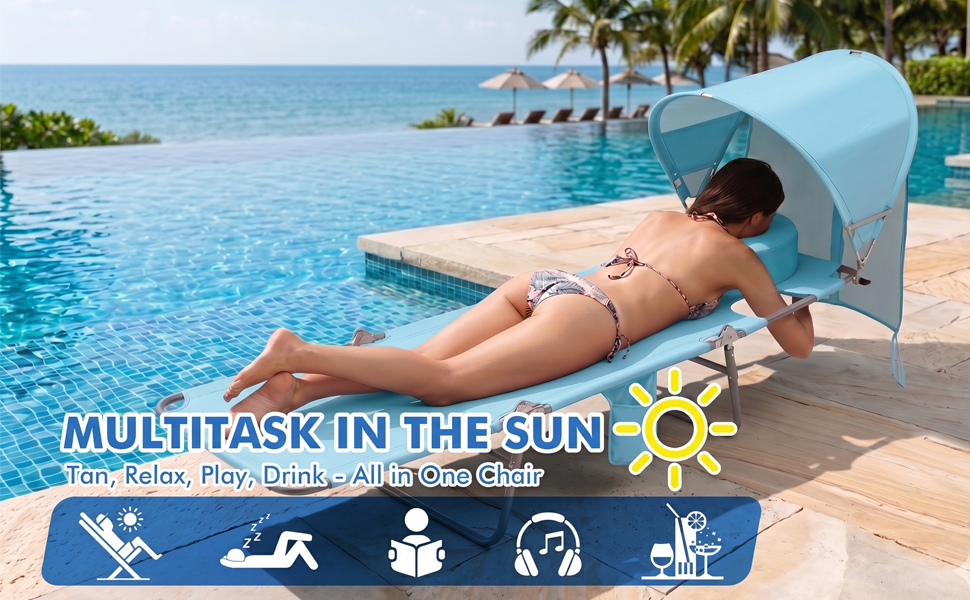 tanning chair with canopy