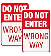 Anobell 2 Pack Do Not Enter Signs 18 x 12 inch Large Do Not Enter Wrong Way Sign Engineer Grade R...