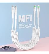 coiled usb c to lightning cable white